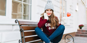 Woman in hoodie.