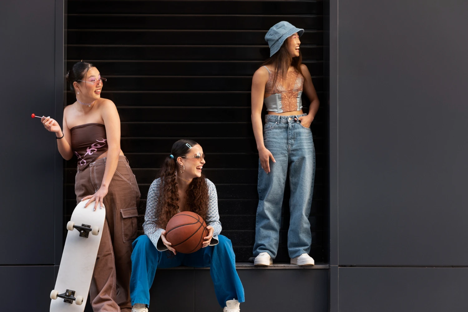 blog-fa Fashionable streetwear outfits on display